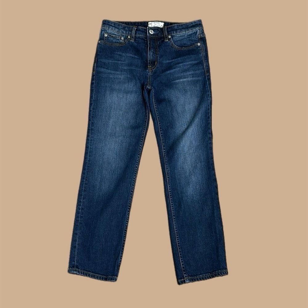 Free People Women’s Mid-Rise Ankle Straight Leg Jeans Blue Sz 26